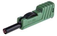 932153104 Hirschmann Test & Measurement Green Male Banana Plug, 4 mm Connector, Screw Termination, 30A, 30 V ac, 60V dc, Nickel