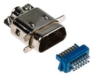 239-1190 RS PRO Male 14 Pin Straight Cable Mount SCSI Connector 2.18mm Pitch, Solder