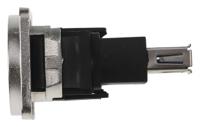 907-5621 RS PRO Straight, Panel Mount, Socket- Single Port Type A to A 3.0 USB Connector