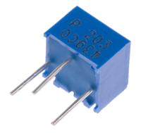 3362p-1-203lf 20kΩ, Through Hole Trimmer Potentiometer 0.5W Top Adjust Bourns, 3362