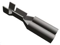 160366-2 TE Connectivity FASTIN-FASTON .110 Uninsulated Female Spade Connector, Receptacle, 2.79 x 0.51mm Tab Size, 0.3mm² to