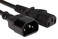 123-0961 RS PRO Straight IEC C13 Socket to Straight IEC C14 Plug Power Cord, 3m