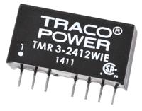 tmr-3-2412wie TRACOPOWER TMR 3WIE DC-DC Converter, 12V dc/ 250mA Output, 9 → 36 V dc Input, 3W, Through Hole, +85°C Max Temp