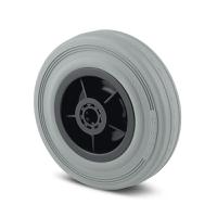 pir200x50-20 Tente Grey Rubber Corrosion Resistant Trolley Wheel, 410kg