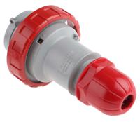 2181636 Scame IP66, IP67 Red Cable Mount 3P + E Industrial Power Plug, Rated At 16A, 415 V