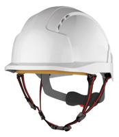 ajs260-000-100 JSP EVOLite White Safety Helmet with Chin Strap, AdjustableVentilated