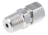 123-5569 RS PRO 1/4 NPT Compression Fitting for Use with Thermocouple or PRT Probe, 1/8in Probe, RoHS Compliant Standard