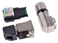 j00026a4113 Telegartner MFP8 Series Male RJ45 Connector, Cable Mount, Cat6a Right Angle 4P4C -Way