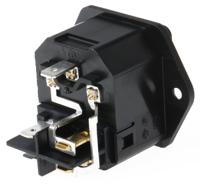 dc110001001 Schurter C14 Panel Mount IEC Connector Male, 12A, 250 V