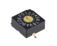 smr5016 KNITTER-SWITCH 16 Way Surface Mount DIP Switch, Rotary Flush Actuator