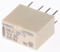 g6j-2p-y-dc5 Omron PCB Mount Signal Relay, 5V dc Coil, 1A Switching Current, DPDT