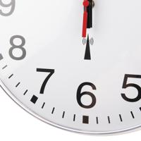 669-9252 RS PRO White Radio Controlled Analog Wall Clock, 300mm Diameter