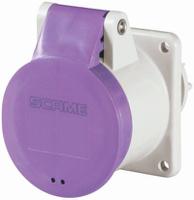 4301619r Scame IP44, IP54 Violet Flush Mount 3P Industrial Power Socket, Rated At 16A, 20 → 25 V
