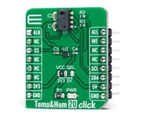 mikroe-4907 MikroElektronika Temperature and Humidity 20 Click Temperature & Humidity Sensor Add On Board for CC2D23 MikroBus