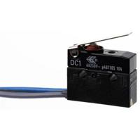 dc1c-c3lb ZF Short Lever Micro Switch, Pre-wired Terminal, 6 A @ 250 V ac, SPDT, IP6K7