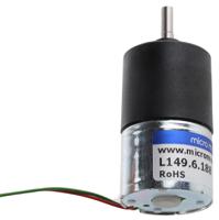 l149-6-188 Micromotors Brushed Geared DC Geared Motor, 6 V dc, 14 Ncm, 7 rpm, 4mm Shaft Diameter