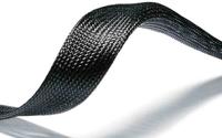 170-13000-hegp30-pet-bk HellermannTyton Expandable Braided PET Black Cable Sleeve, 30mm Diameter, 50m Length, Helagaine HEGP Series