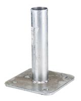 204-1779 RS PRO Grey Galvanised Steel Barrier Base