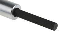 01050005 STAHLWILLE 1/4 in Drive Bit Socket, Hex Bit, 5mm, 55 mm Overall Length