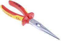 26-16-200 Knipex Long Nose Pliers, 200 mm Overall, Straight Tip, VDE/1000V, 73mm Jaw