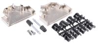 8655mhra2501klf Amphenol Communications Solutions 8655MHR Series Die Cast Zinc Angled D Sub Backshell, 25 Way, Strain Relief