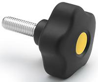 169905-c9 Elesa 169905-C9 Black Hex Clamping Knob, M6, Threaded Stud