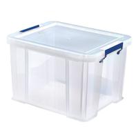 7730801 Fellowes 36L Transparent Polypropylene Medium Storage Box, 31.5cm x 47.5cm x 38cm