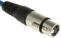 742-4504 RS PRO Female 3 Pin XLR to Male 3 Pin XLR  Cable, Blue, 3m