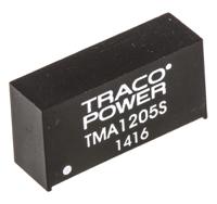 tma-1205s TRACOPOWER TMA DC-DC Converter, 5V dc/ 200mA Output, 10.8 → 13.2 V dc Input, 1W, Through Hole, +85°C Max Temp