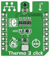 mikroe-1885 MikroElektronika Thermo 3 Click Temperature Sensor Add On Board MikroBus