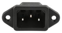 811-7207 RS PRO C14 Panel Mount IEC Connector Male, 10A, 250 V