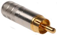 3502aau Switchcraft Cable Mount RCA Plug, Gold, 6A