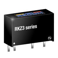 rkz3-2405s Recom RKZ3 DC-DC Converter, 5V dc/ 600mA Output, 21.6 → 26.4 V dc Input, 3W, Through Hole, +90°C Max Temp -40°C