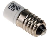 210-181 RS PRO White LED Indicator Lamp, 230V ac, E10 Base, 10mm Diameter, 410mcd