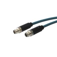 pxptpu12fim08xfi010pu Bulgin Male 8 way Threaded to Female 8 way RJ45 Sensor Actuator Cable