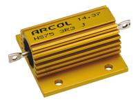 hs75-3r3-j Arcol, 3.3Ω 75W Wire Wound Chassis Mount Resistor HS75 3R3 J ±5%