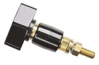 pol-201-sw Schutzinger 4mm Black Terminal Post, 1kV, 200A, M12 x 1 Thread