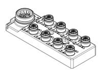 1202510083 Brad from Molex 120119 Series Sensor Box, M12, 5 way, 8 port