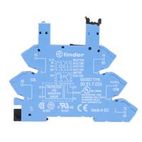 93517024 Finder 93 5 Pin 12V dc DIN Rail Relay Socket, for use with 34.51 Series Relay