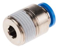 qs-38-8-i Festo QS Series Straight Threaded Adaptor, R 3/8 Male to Push In 8 mm, Threaded-to-Tube Connection Style, 153017