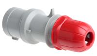 2133236rv Scame IP44 Red Cable Mount 3P + E Industrial Power Connector Adapter Plug, Rated At 32A, 415 V,With Phase Inverter
