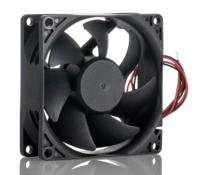 255-7300 RS PRO Axial Fan, 24 V dc, DC Operation, 1.04m³/min, 2.4W, 100mA Max, IP20, 80 x 80 x 25mm