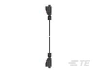 2362353-2 TE Connectivity 2 Way Male F Type to 2 Way Male F Type Cable assembly, 1m
