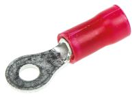 34143 TE Connectivity, PLASTI-GRIP Insulated Ring Terminal, 2.84mm Stud Size, 0.26mm² to 1.65mm² Wire Size, Red