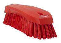 38904 Vikan Hard Bristle Red Scrubbing Brush, 36mm bristle length, Polyester bristle material