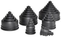 rec54 Flexicon Rubber End Cap, Conduit Fitting, 54mm Nominal Size, Thermoplastic Elastomer, Black IP66 rating
