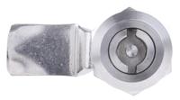 192-9647 RS PRO Silver Stainless Steel Cabinet Lock, 26mm Panel-to-Tongue, Key Unlock