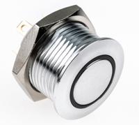 175-9354 RS PRO Illuminated Push Button Switch, Momentary, Panel Mount, 16mm Cutout, SPST, Red LED, 36V dc, IP67