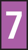 531-15372-hods50-7-pvc-vt HellermannTyton HODS50 Slide On Cable Marker, White on Violet, Pre-printed "7", 1.7 → 3.6mm Cable, 531-15372