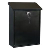 219-025 Black Mailbox, 365 mm x 270mm x 110 mm